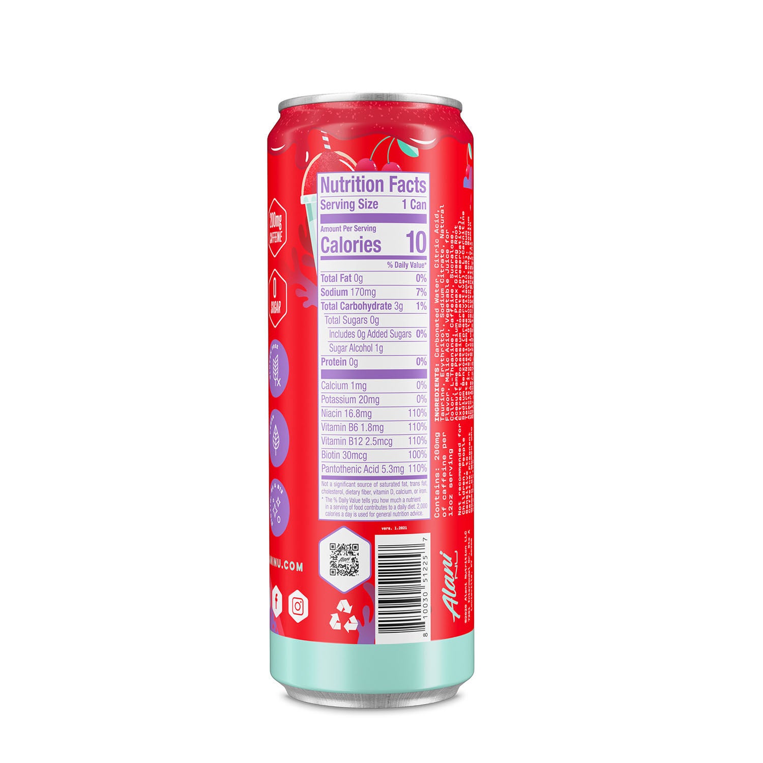 Energy Drink - Cherry Slush&trade; - 12oz. (12 Cans)